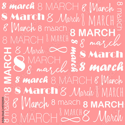 8 march pattern. Women's day background