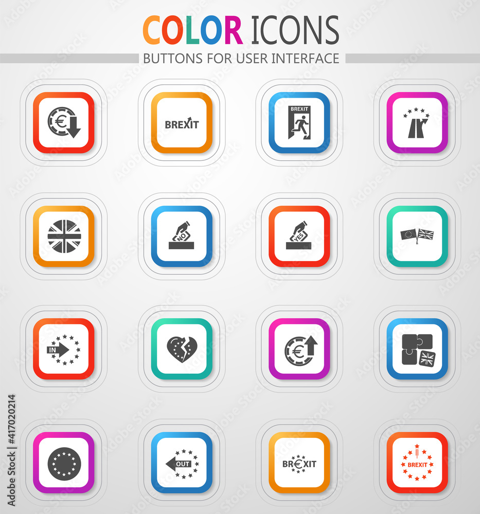 Brexit icon set Brexit icon set