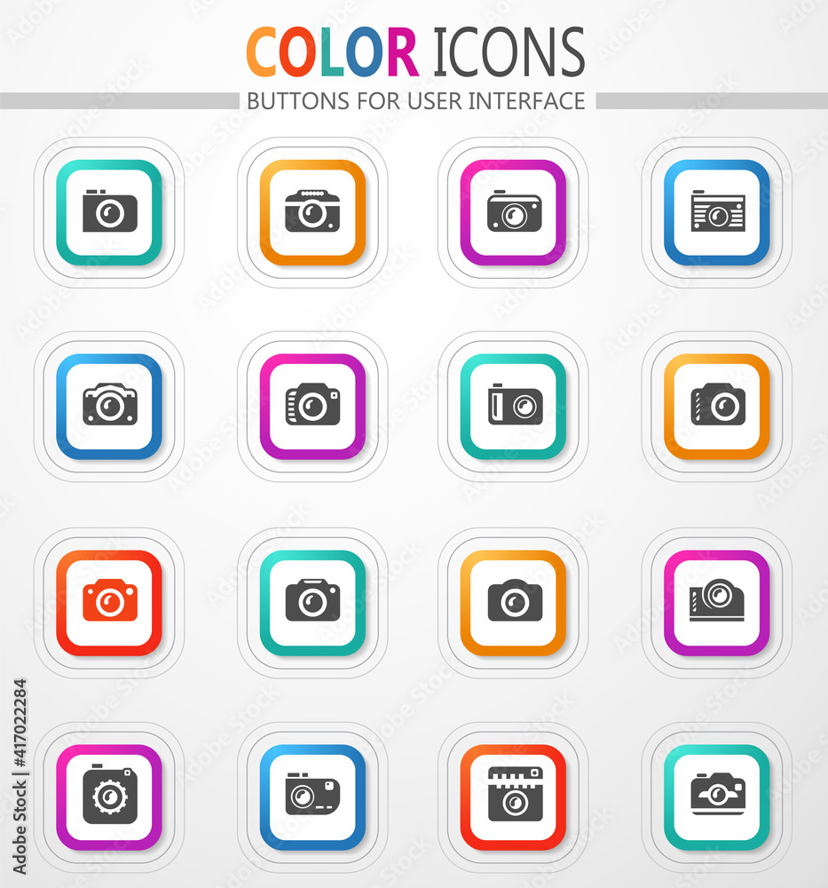 camera icon set camera icon set
