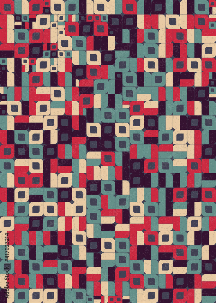 Fototapeta premium Abstract Geometric Pattern generative computational art illustration