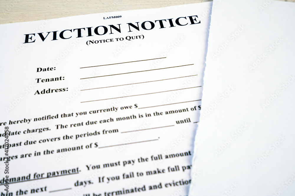 Eviction notice, notice to quit document in envelope. Eviction notice, notice to quit document in envelope.