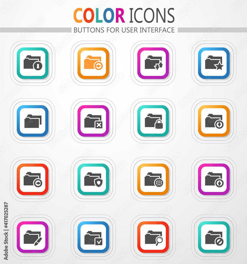 Folders icons set Folders icons set