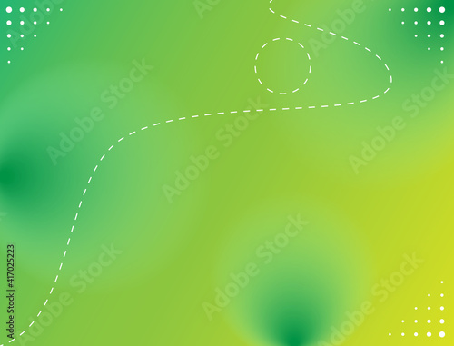 Light leak background with predominantly bright yellow green color gradation and wavy dotted lines and dots in some parts