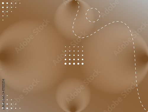 Light leak background with dominant brown color gradation and wavy dotted lines and dots in some parts