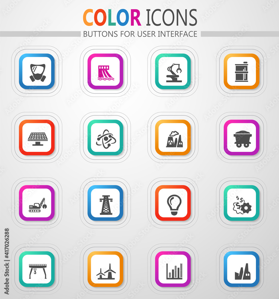 Industry icons set Industry icons set