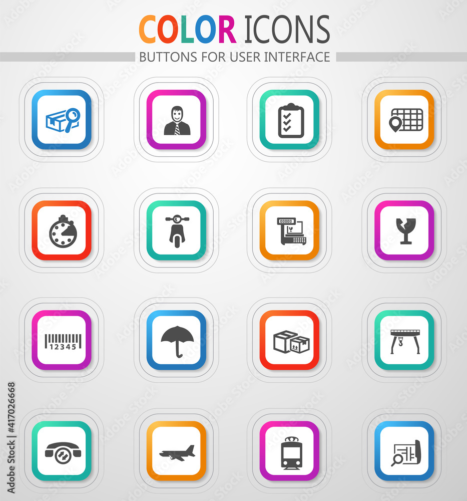 Logistic icons set Logistic icons set