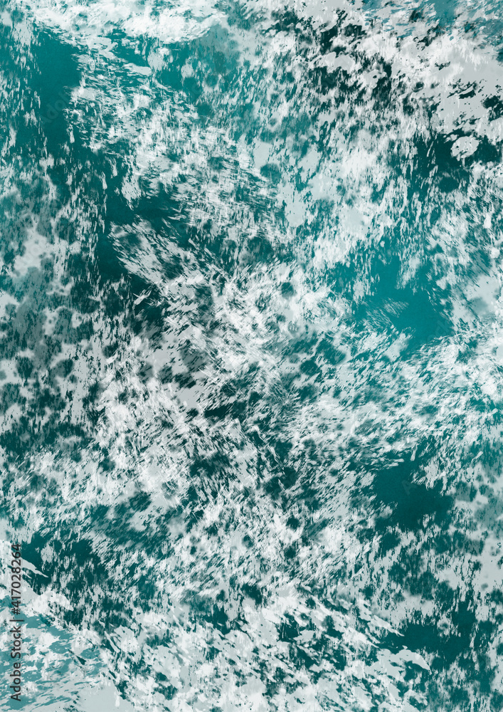 Boho Sea or Ocean Sea-foam Print. Abstract Background. Bohemian printable wall art, boho poster, pastel abstract art, landscape drawing, sea painting. Hand Drawn Effect