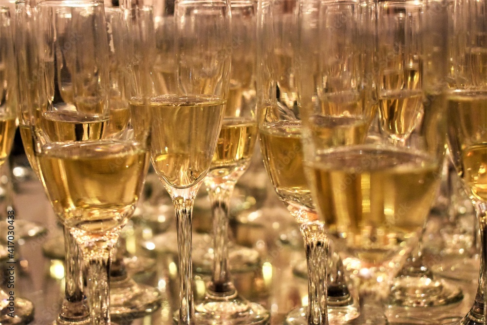 champagne glasses on the table champagne glasses on the table