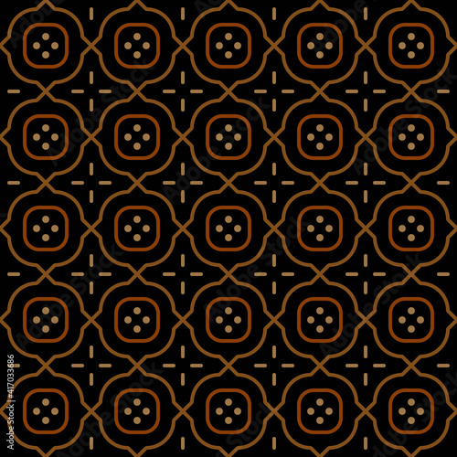 Seamless Gold Pattern with Black Blackgound photo