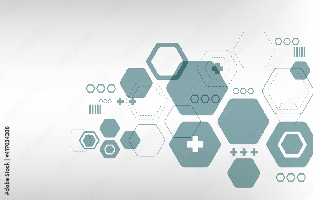 vector white background geometric hexagon concept vector white background geometric hexagon concept