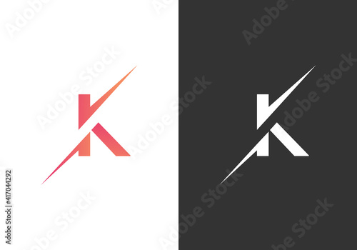 K Letter Abstract Logo Design Vector Template