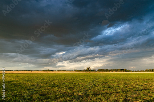 Stormy sky in a rural environment