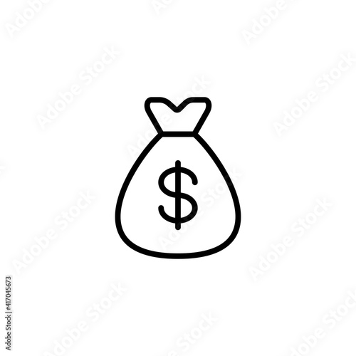 bag money icon vector for web site