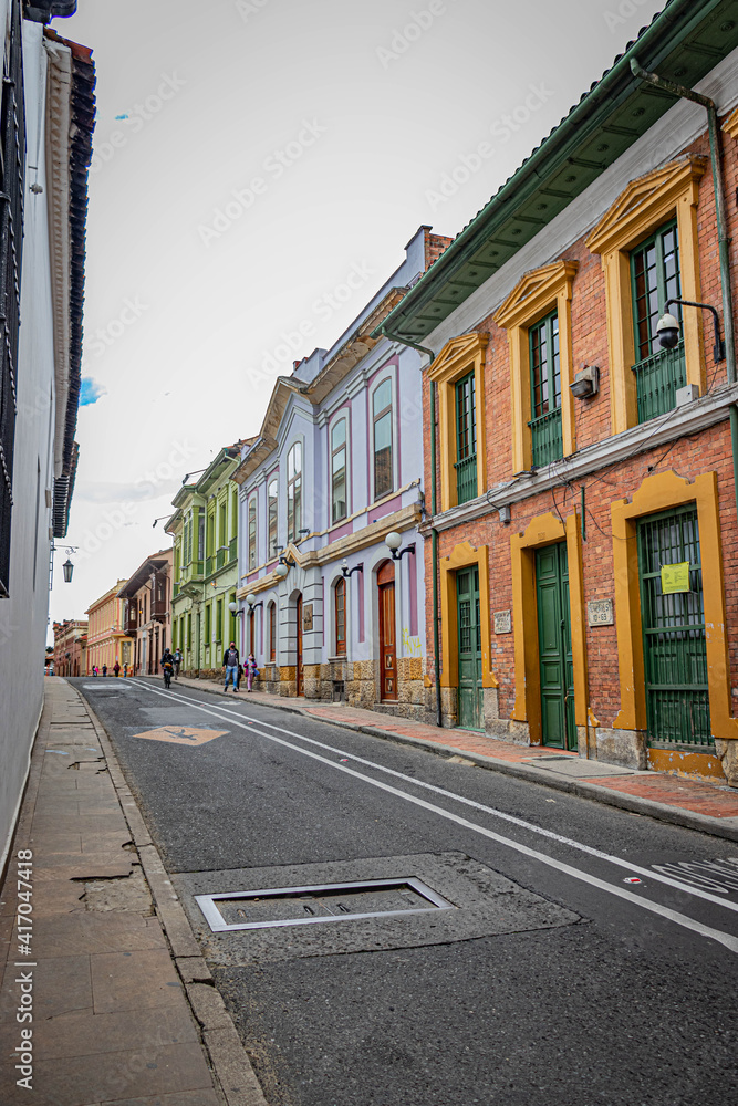 street in the town, La Candelaria Bogotá