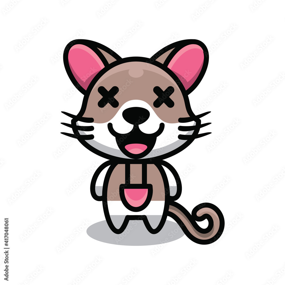 Simple Cat Mascot Logo Design. Abstract emblems, design concepts, logos, logo type elements Simple Cat Mascot Logo Design. Abstract emblems, design concepts, logos, logo type elements