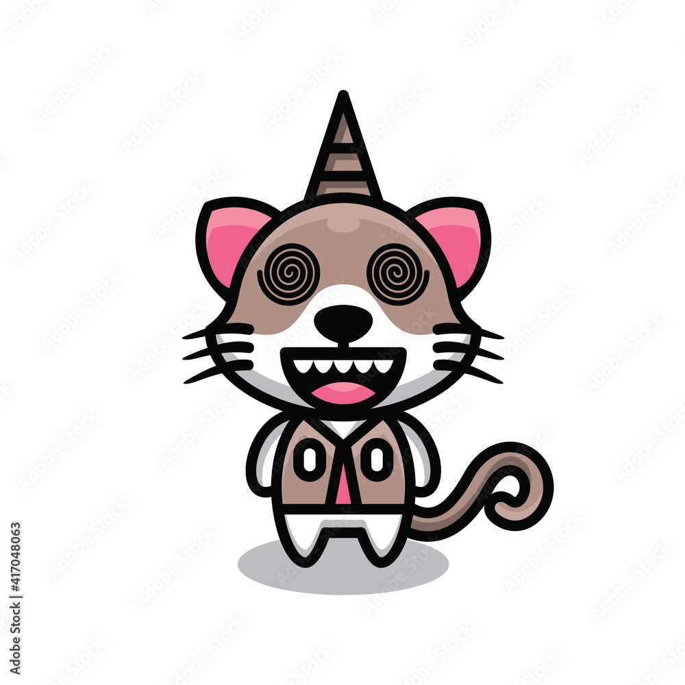 Simple Cat Mascot Logo Design. Abstract emblems, design concepts, logos, logo type elements Simple Cat Mascot Logo Design. Abstract emblems, design concepts, logos, logo type elements