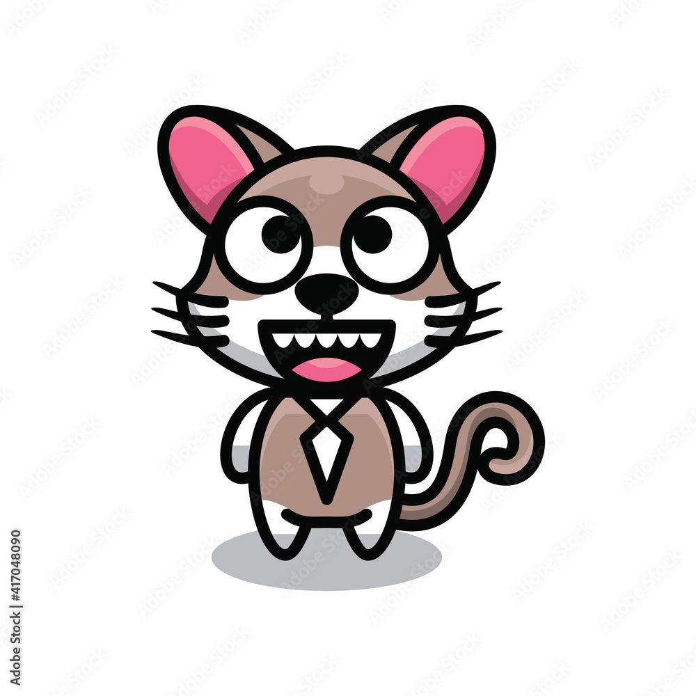 Simple Cat Mascot Logo Design. Abstract emblems, design concepts, logos, logo type elements Simple Cat Mascot Logo Design. Abstract emblems, design concepts, logos, logo type elements