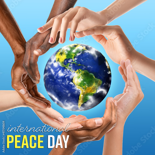 Human hands with planet Ear...
