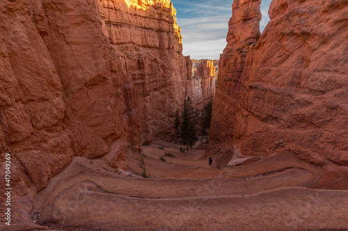 dramatic landscape of hoodoos in Bryce Canyon National Park in Utah