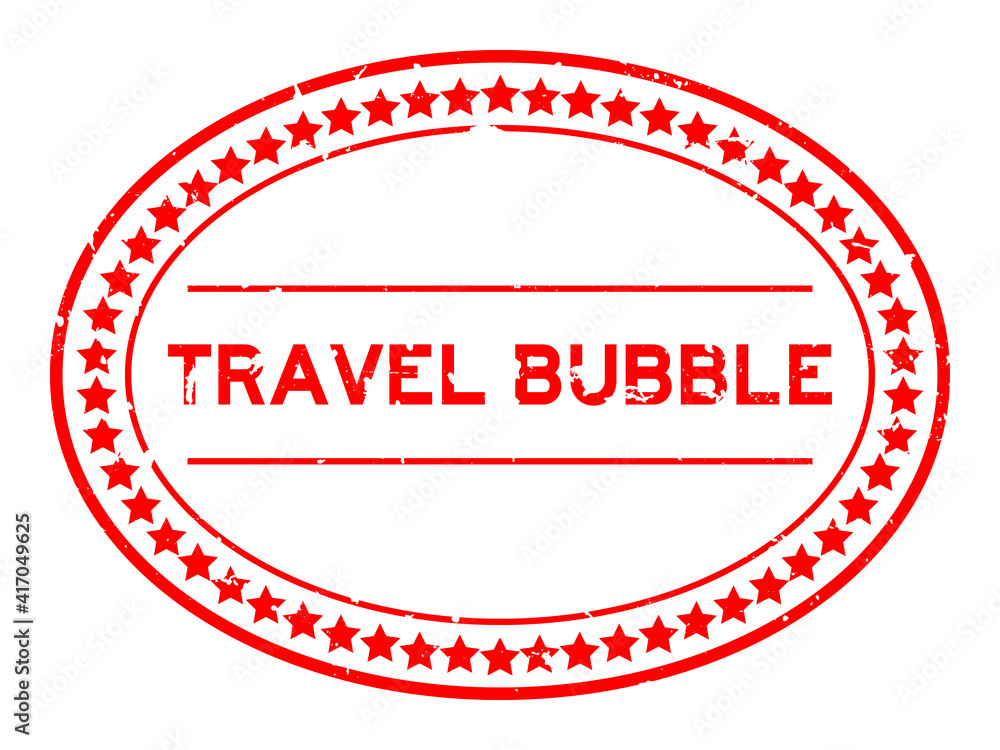Grunge red travel bubble word oval rubber seal stamp on white background Grunge red travel bubble word oval rubber seal stamp on white background