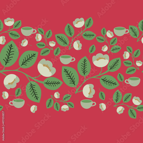 Seamless tea pattern