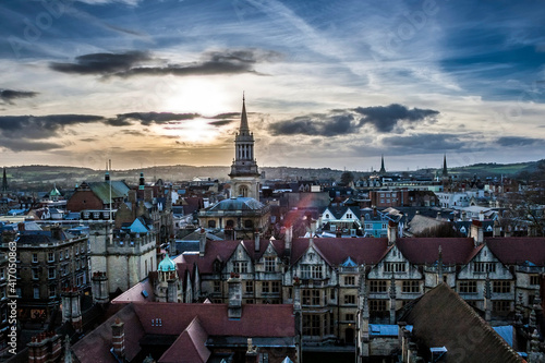 images of the historic Oxford city with its surrounding universities.