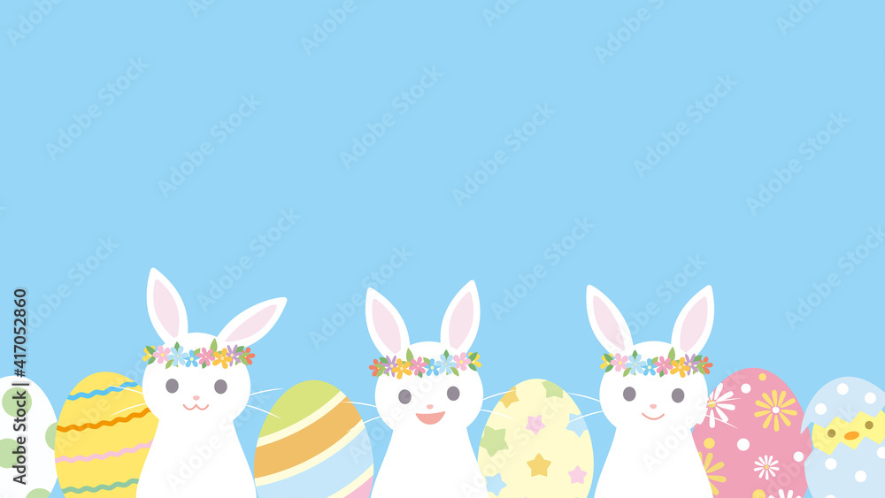 イースター カード コピースペース イラスト素材 イースター カード コピースペース イラスト素材