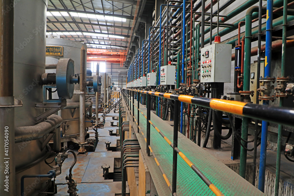 A corner of manufacturing workshop in China