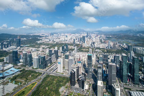 Aerial photography of Shenzhen architecture landscape skyline © 昊 周