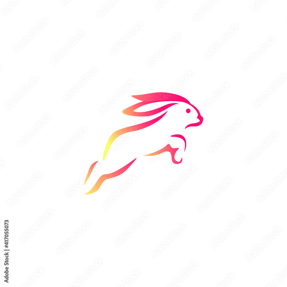 rabbit jump flash logo vector illustration
rabbit jump flash logo vector illustration