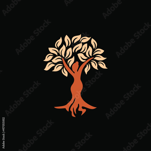 Photography Abstract Human tree logo