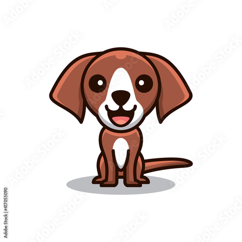 Simple Mascot Logo Design Dog. Abstract emblems  design concepts  logos  logo type elements