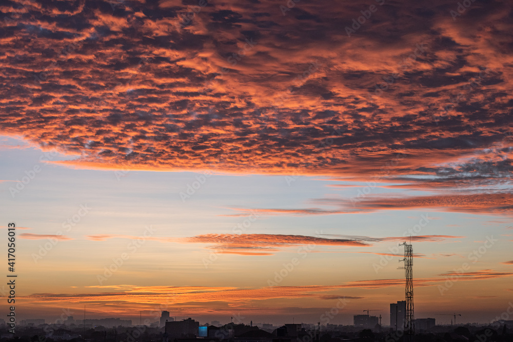 Naklejka premium Sunrise of Jakarta, Indonesia_03