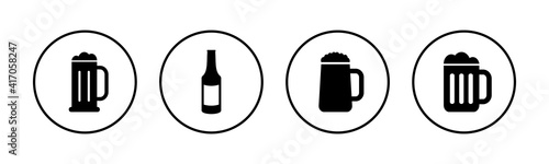Beer icons set. Beer Icon in trendy flat style