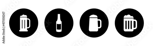 Beer icons set. Beer Icon in trendy flat style
