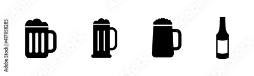 Beer icons set. Beer Icon in trendy flat style