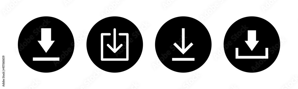 Download icons set. Downloading vector icon Download icons set. Downloading vector icon
