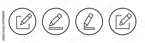 Edit icons set. Pencil icon. sign up Icon vector