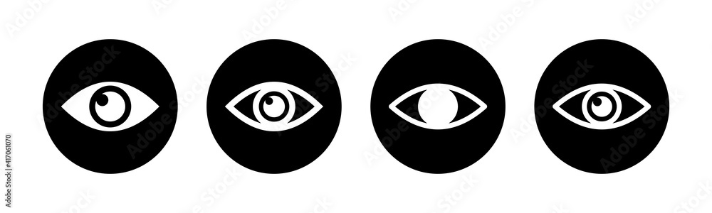 Eye icons set. Look and Vision icon. Eye vector icon