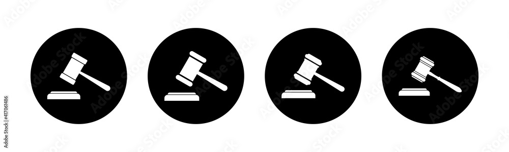 Gavel icons set. Hammer icon vector. Judge Gavel Auction Icon Vector. Bid Gavel icons set. Hammer icon vector. Judge Gavel Auction Icon Vector. Bid