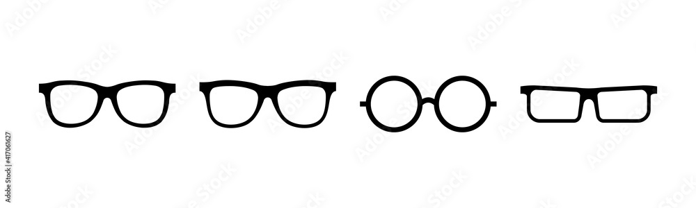 Glasses icons set vector. Stylish Eyeglasses. Glasses icon. Optical concept Glasses icons set vector. Stylish Eyeglasses. Glasses icon. Optical concept