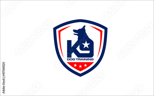 Illustration vector graphic of dog training club Logo Design template