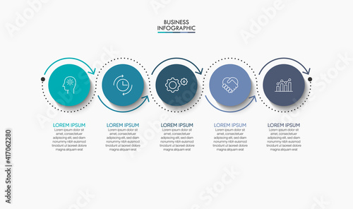 Business data visualization. timeline infographic icons designed for abstract background template milestone element modern diagram process technology digital marketing data presentation chart Vector