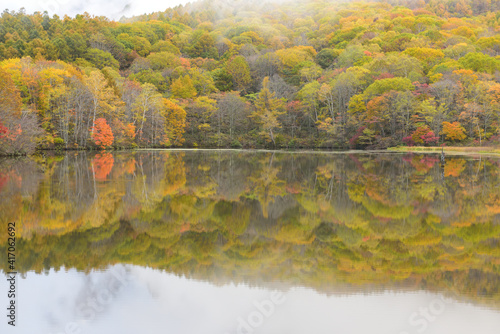 鏡池の秋