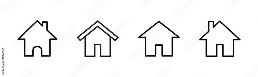 Home icons set. House vector icon. Address Home icons set. House vector icon. Address