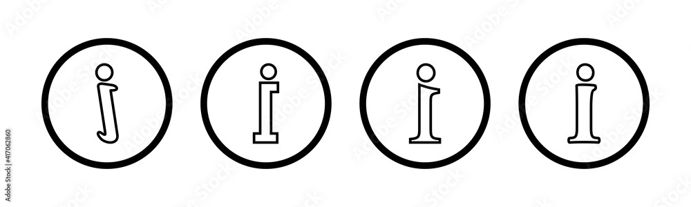 Information icons set. Info sign. About us Information icons set. Info sign. About us