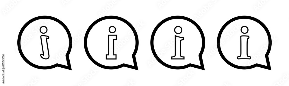 Information icons set. Info sign. About us Information icons set. Info sign. About us