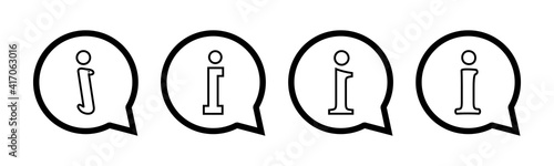 Information icons set. Info sign. About us