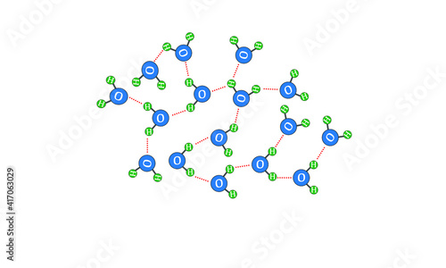 Hydrogen bonding [water molecules]