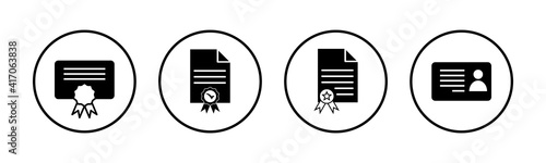 License icons set. Approved or Certified Medal Icon